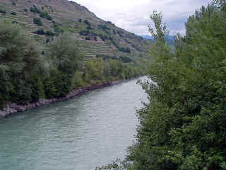 1394 Le Rhne, du pont de Sion-est